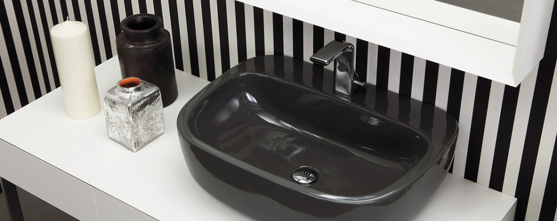Νιπτήρας Mono 65 Black by Flaminia